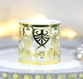 Laser cut hollow butterfly paper napkin ring in metallic gold for wedding table decor - Reflective Gold
