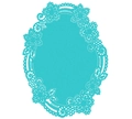 Bordo decorativo per biglietto di nozze blu lago pizzo intagliato carta vintage - Blu Tiffany