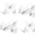 3D Metallic Schmetterling Wandsticker mit Hohlraum-Design für festliche Hausdekoration - Silber