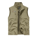 Heren outdoor tactisch vest in kaki met meerdere zakken en een mesh voering - Khaki