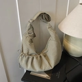 Sac hobo à carreaux vert et blanc avec bandoulière réglable et détails à cordon - Vert Haricot