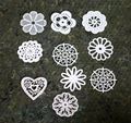 Biglietti decorativi in pizzo di carta bianca tagliata al laser con fiori e cuori cavi - Stile Mandala/Cuore Traforato (Carta A)
