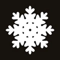 Marque-place flocon de neige blanc découpé au laser pour décoration de table festive - Symétrique à Dents Rondes (A1)