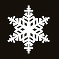 Marque-place flocon de neige blanc découpé au laser en papier perlé pour décor de Noël - Flocon de Neige Étoile Pointue (A3)