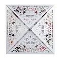 Elegante invito di nozze tagliato al laser con pizzo bianco e biglietto interno floreale - Bianco