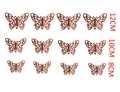 Set of 12 hollow rose gold butterfly wall stickers in three sizes for home party decor - Reflective Rose Gold