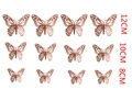 12er-Set hohle 3D Gold-Schmetterling Wandaufkleber in drei Größen für Party-Deko - Reflektierendes Roségold