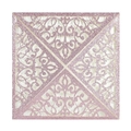 Elegant pink glitter laser cut wedding invitation card with European lace flower pattern - Pink