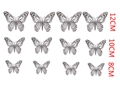 12er-Pack hohle Schmetterling-Wandaufkleber in Silber-Metallic mit verschiedenen Größen - Reflektierendes Silber