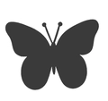 Minimalistischer 3D Wandaufkleber schwarzer Schmetterling Silhouette für Wohnzimmer Dekore - Schwarz