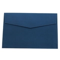 Dunkelblauer Umschlag aus Perlmuttpapier mit eleganter V-Klappe und feiner Textur - 150G Marineblau Lang