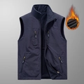 Chaleco de forro polar reversible para hombre en azul marino con aislamiento térmico - 6XL / Azul