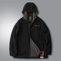 Dettaglio della giacca in pile Norvegia con fodera spessa e logo ricamato - XS / Nero