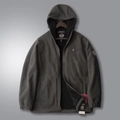 Giacca in pile grigio scuro con cappuccio Outdoor Norway con tasche e zip intera - XS / Grigio