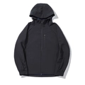 Veste tactique softshell noire pour homme avec capuche coupe-vent et poches zippées - M / Noir