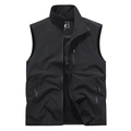 Chaleco táctico negro para hombre con cuello alto y forro de malla transpirable - S / Negro