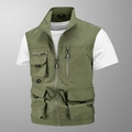 Gilet tactique imperméable vert olive avec plusieurs poches et col montant pour homme - M / Vert Armée