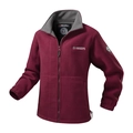Herren Fleecejacke aus dickem doppelseitigem Fleece in Weinrot mit Stehkragen und RV - XS/100-120 Jin / Rot