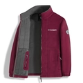 Outdoor fleecejack in wijnrood voor heren met hoge kraag en warme voering - XS / Rood