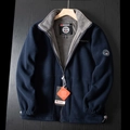 Veste polaire Geographical Norway bleu marine pour homme avec fermeture éclair et logo - XS / Bleu marine