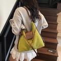 Vintage avocado green suede tote bag with brown leather straps and bow pendant - Green with Pendant