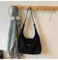 Black suede tote bag with leather strap and BAHA-TU branding logo in a studio setting - No Pendant / Black