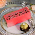 Red hollow butterfly laser-cut gift box for candies and chocolates in wedding favor - Pearlescent Red