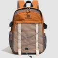 Wasserdichter Outdoor-Rucksack in Orange und Grau mit Fronttasche aus Netzgewebe - Sonnenuntergang Oranjegrau