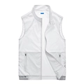 Gilet da esterno bianco da uomo con collo alto in tessuto traspirante e asciugatura rapida - S / Bianco