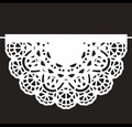 Decorazione in pizzo bianco tagliato al laser con motivo elegante per feste - Bianco