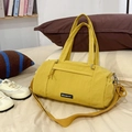 Bolso de viaje ligero en nylon amarillo con correa desmontable para fitness y deporte - Sin Cuerda Decorativa / Amarillo