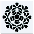 Stencil in PET stile mandala per pittura con motivo floreale geometrico simmetrico - Stile Mandala Radiale (B2)