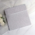 Sparkling silver glitter square envelope for wedding invitations and holiday cards - Silver Glitter Square (16x16cm)