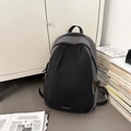 Zaino da viaggio bicolore capiente in nylon grigio scuro e nero ad alta densità - Nero