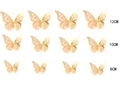 Set di 12 adesivi da parete farfalle 3D traforate in oro rosa, 12cm, 10cm e 8cm - 12,10,8CM / Oro Rosa