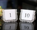 Elegant white laser-cut wedding table cards with numbers one and ten in floral lace style - White Numbers 1-10