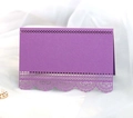 Elegant purple lace laser cut place cards for wedding seat and table decorations - Dark Purple