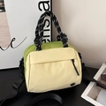 Tragetasche aus Nylon in Cremegelb und Hellgrün mit gewebtem Seilgriff für Damen - Gelb