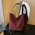 Large burgundy hobo tote bag with subtle leopard print and reinforced leather corners - Leopard Print Wine Red