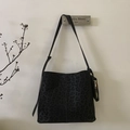 Sac fourre-tout rétro à motif léopard noir avec mini pochette et bandoulière - Noir