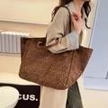 Large leopard print tote bag for women made of canvas, perfect for daily casual styling - Leopard Print
