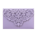 Elegant lavender laser cut lace wedding invitation card with pearlized floral patterns - Lilac Purple