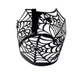 Paralume in pizzo nero a ragnatela per candele LED o decorazione Halloween cupcake - Nero