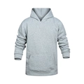 Sudadera con capucha gris vigoré clásica con bolsillo canguro y puños acanalados deportivos - S / Gris claro