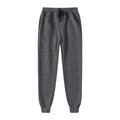 Men's dark grey fleece athletic joggers with drawstring waist and ribbed cuffs - S / Dark Gray