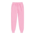 Bright pink men's casual jogging pants with elastic waistband and drawstring - Pink