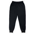Thickened thermal kids sports pants in black with elastic waist and ribbed cuffs - 150cm / Black