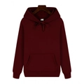 Heavyweight premium burgundy hoodie with adjustable drawstring hood and kangaroo pocket - Burgundy