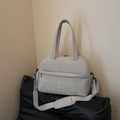 Borsa da viaggio multifunzionale grigio chiaro con tracolla regolabile per donna - Grigio chiaro