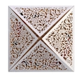 Elegant laser cut white rose invitation with kraft paper insert for wedding stationery - White